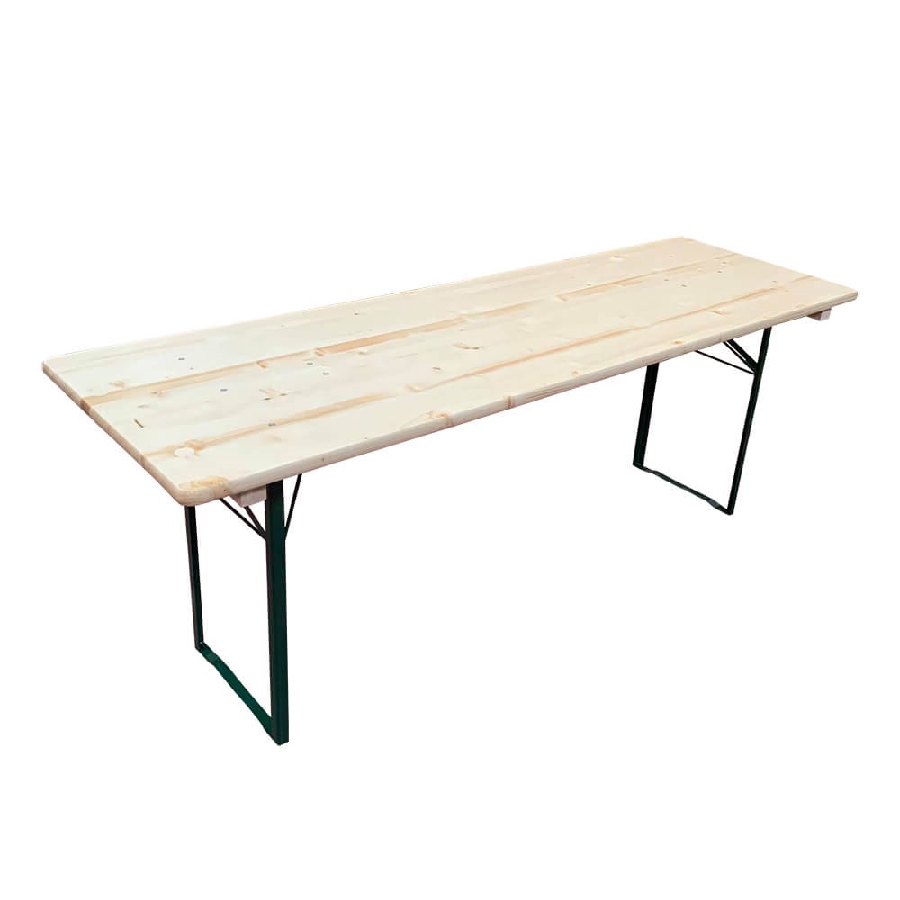 Table pliante brasserie rectangle 220 cm X 70 cm + 2 bancs 220 cm X 27 cm