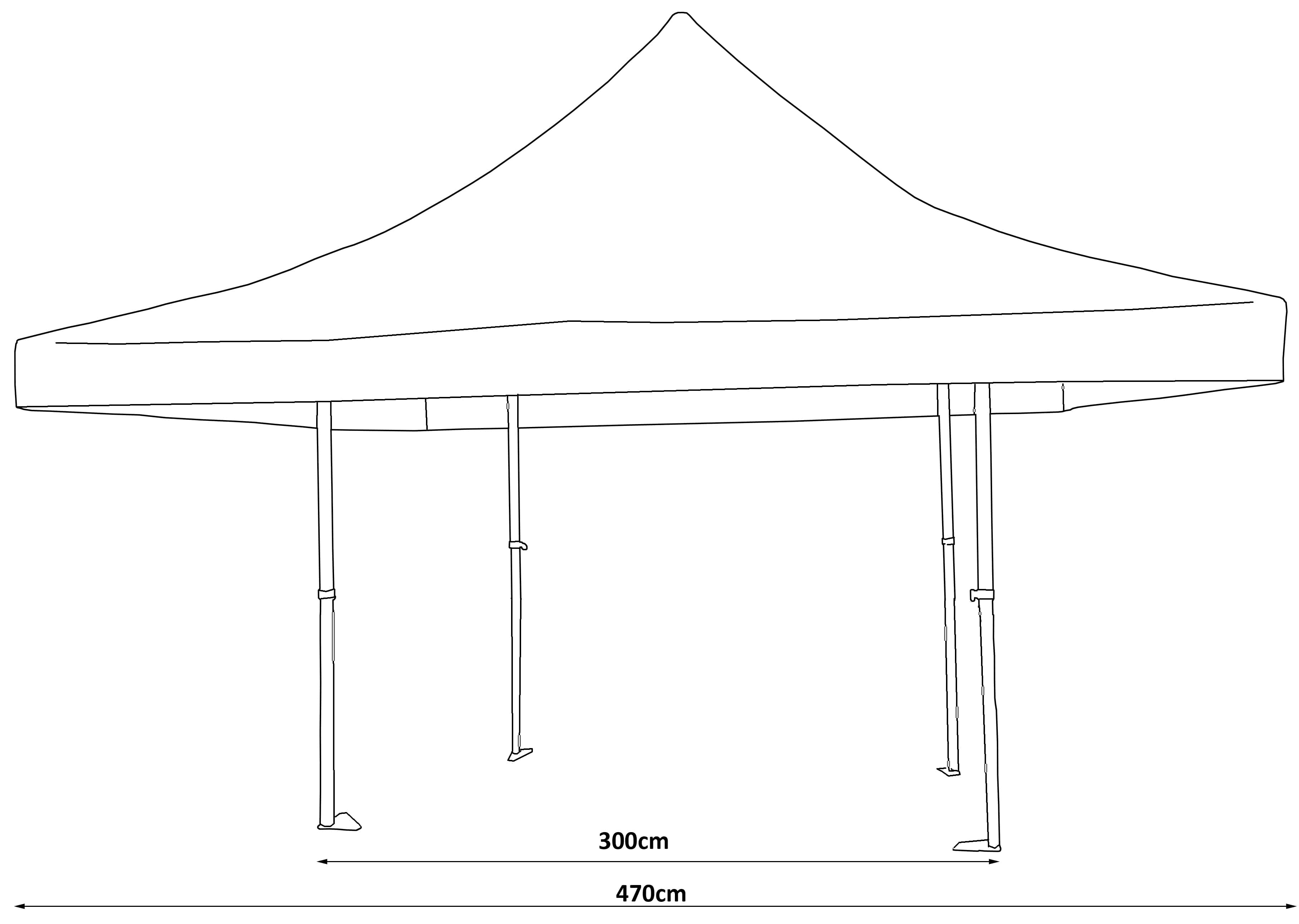 Tente Reception Alu 50mm 3x3m 520gr M2 BLANC - Gamme PRO+ - Tente