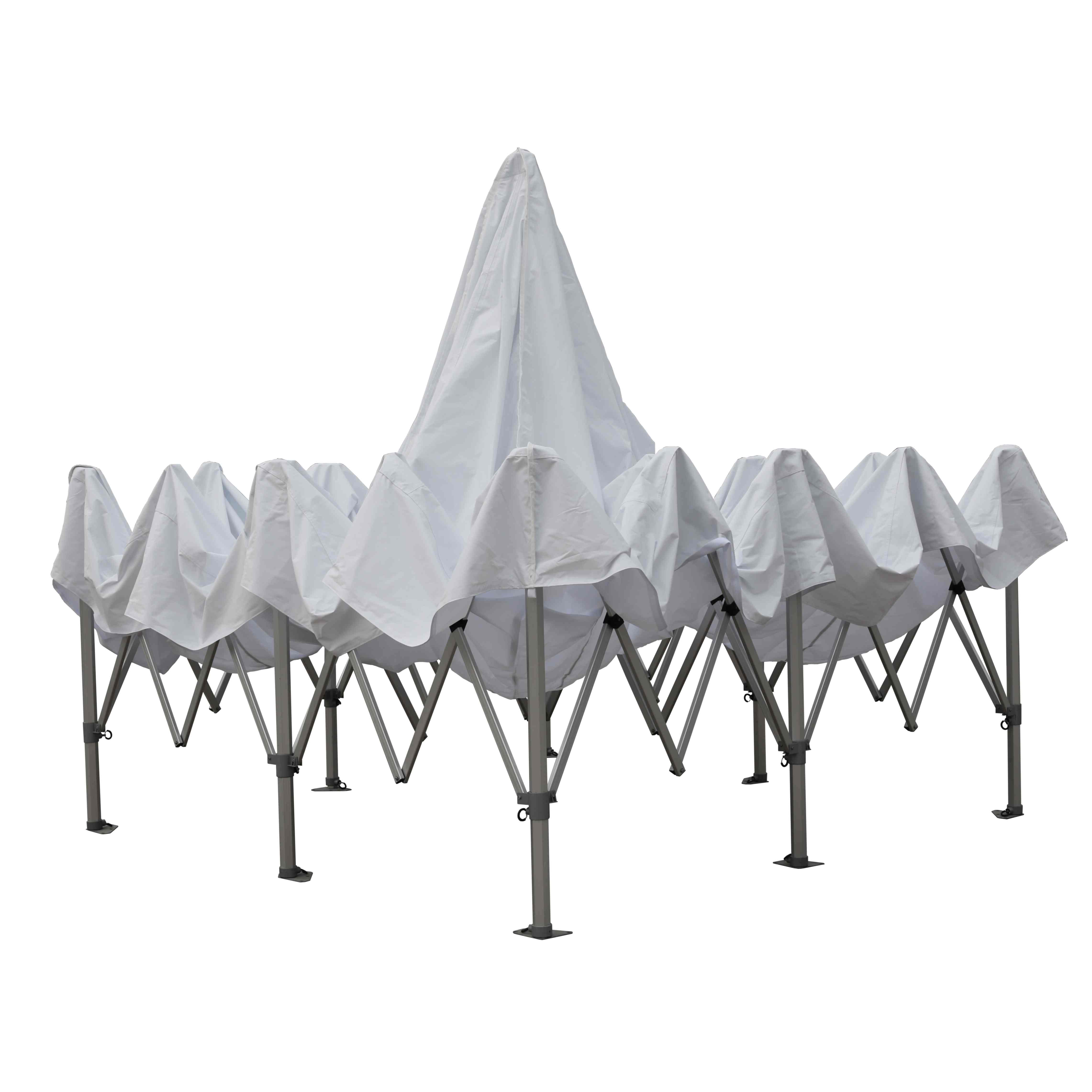 Tente parapluie reception alu - 5x5m + toit - RETIF