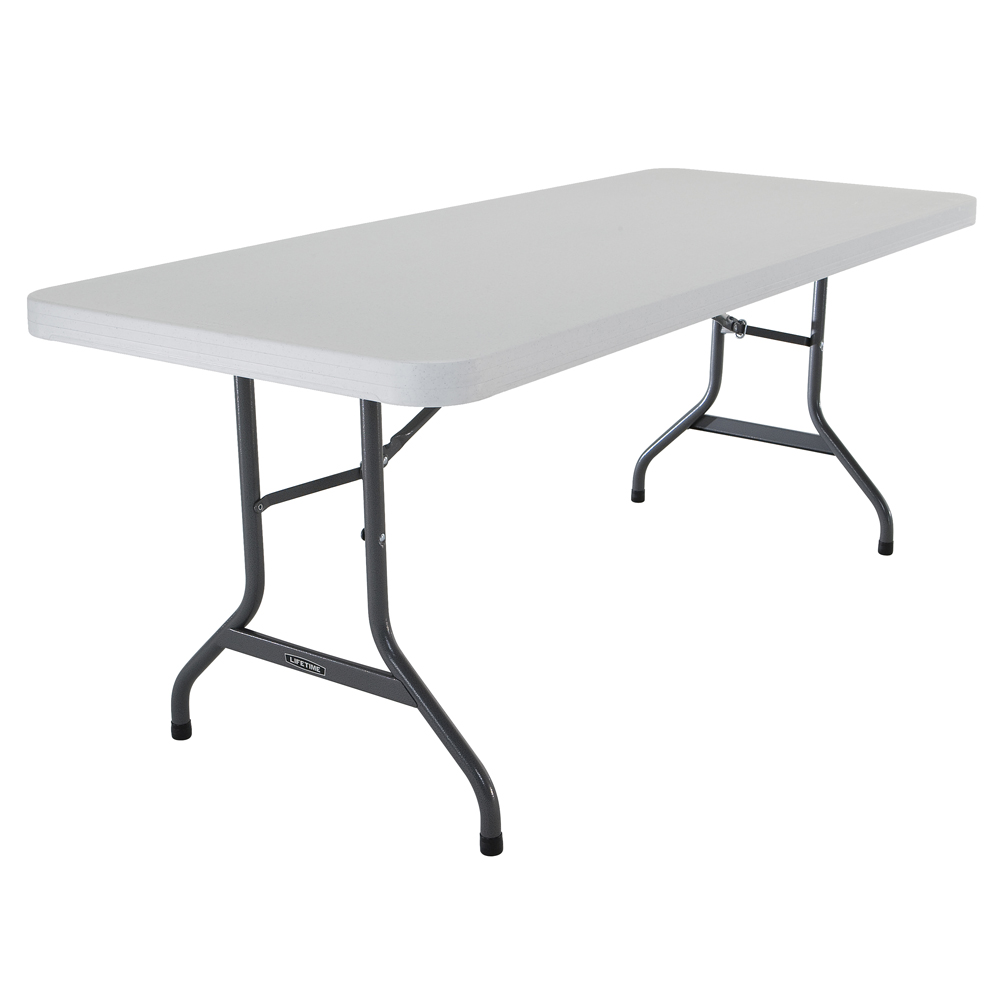 Table pliante rectangulaire 183cm (blanc) / 8 personnes - Table pliante - Table  pliante polyéthylène